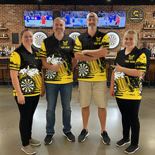 Load image into Gallery viewer, Custom Funny Beer Dart Shirts for Men Darts Team Jerseys Dart League Polo &amp; 1/4 Zip NNT141