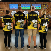 Load image into Gallery viewer, Custom Funny Beer Dart Shirts for Men Darts Team Jerseys Dart League Polo &amp; 1/4 Zip NNT141