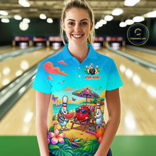 Load image into Gallery viewer, Custom Summer Bowling Jersey for Women Unisex Bowling Shirts for Team Polo &amp; 1/4 Zip HNT243