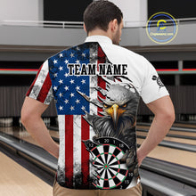 Load image into Gallery viewer, Custom American Flag Eagle Dart Shirts for Men Darts Team Jerseys Polo &amp; 1/4 Zip NNT138