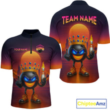 Load image into Gallery viewer, Custom Funny Bowling Jersey for Men Bowling Uniform Polo &amp; 1/4 Zip Bowling Team Shirts HNT129