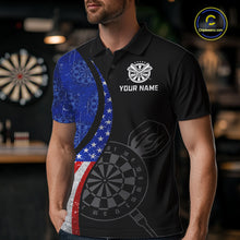 Load image into Gallery viewer, Custom US Flag Dart Shirt For Men, Patriotic Dart Jersey Dart Tournament Retro Darts Board NNT117