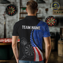 Load image into Gallery viewer, Custom US Flag Dart Shirt For Men, Patriotic Dart Jersey Dart Tournament Retro Darts Board NNT117