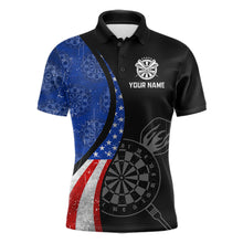 Load image into Gallery viewer, Custom US Flag Dart Shirt For Men, Patriotic Dart Jersey Dart Tournament Retro Darts Board NNT117