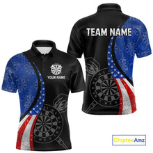 Load image into Gallery viewer, Custom US Flag Dart Shirt For Men, Patriotic Dart Jersey Dart Tournament Retro Darts Board NNT117