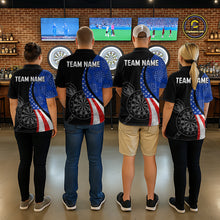Load image into Gallery viewer, Custom US Flag Dart Shirt For Men, Patriotic Dart Jersey Dart Tournament Retro Darts Board NNT117