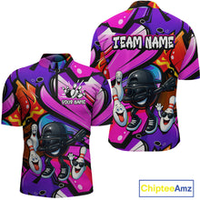 Load image into Gallery viewer, Custom Funny Bowling Jersey for Men Bowling Uniform Bowling Team Shirts Polo &amp; 1/4 Zip HNT130