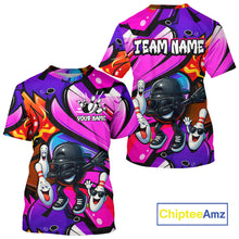 Load image into Gallery viewer, Custom Funny Bowling Jersey for Men Women Bowling Uniform Bowling Team Shirts HNT130