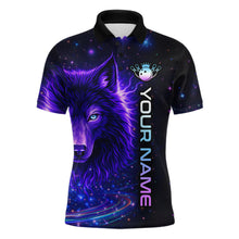 Load image into Gallery viewer, Custom Galaxy Wolf Bowling Jersey for Men Bowling Uniform Polo &amp;1/4 Zip Bowling Team Shirts HNT251