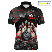 Load image into Gallery viewer, Cracked Angry Bowling Shirts for Men Custom Bowling Team Jersey Bowling League HNT286