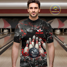 Load image into Gallery viewer, Cracked Angry Bowling Shirts for Men Custom Bowling Team Jersey Bowling League HNT286