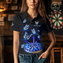 Load image into Gallery viewer, Custom Galaxy Butterflies Darts Board Dart Shirts For Women Darts Team Jerseys Dart League NNT151
