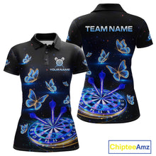 Load image into Gallery viewer, Custom Galaxy Butterflies Darts Board Dart Shirts For Women Darts Team Jerseys Dart League NNT151