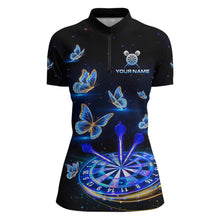 Load image into Gallery viewer, Custom Galaxy Butterflies Darts Board Dart Shirts For Women Darts Team Jerseys Dart League NNT151