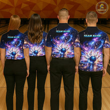 Load image into Gallery viewer, Custom Galaxy Bowling Jersey for Men Bowling Uniform Polo &amp; 1/4 Zip Bowling Team Shirts HNT227