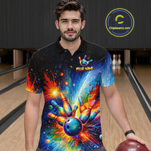Load image into Gallery viewer, Custom Colorful Bowling Jersey for Men Bowling Uniform Polo &amp; 1/4 Zip Bowling Team Shirts HNT226
