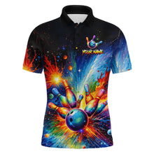 Load image into Gallery viewer, Custom Colorful Bowling Jersey for Men Bowling Uniform Polo &amp; 1/4 Zip Bowling Team Shirts HNT226