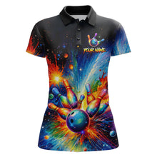 Load image into Gallery viewer, Custom Colorful Bowling Jersey for Women Bowling Uniform Polo &amp; 1/4 Zip Bowling Team Shirts HNT226