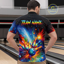 Load image into Gallery viewer, Custom Colorful Bowling Jersey for Men Bowling Uniform Polo &amp; 1/4 Zip Bowling Team Shirts HNT226