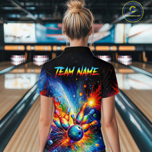 Load image into Gallery viewer, Custom Colorful Bowling Jersey for Women Bowling Uniform Polo &amp; 1/4 Zip Bowling Team Shirts HNT226