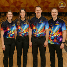 Load image into Gallery viewer, Custom Colorful Bowling Jersey for Women Bowling Uniform Polo &amp; 1/4 Zip Bowling Team Shirts HNT226