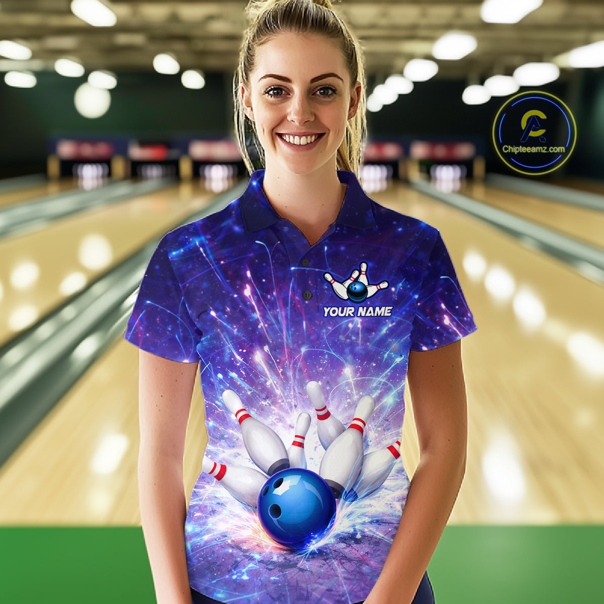 Custom Bowling Jersey for Women Bowling Uniform Polo & 1/4 Zip Bowling Shirts for Bowler and Team HNT231