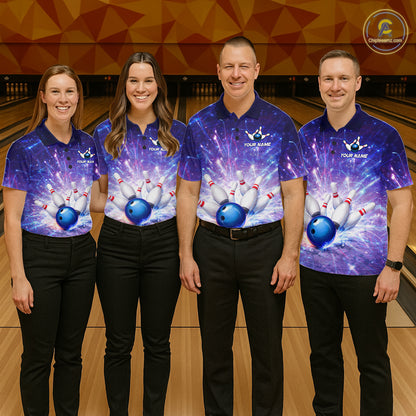 Custom Bowling Jersey for Women Bowling Uniform Polo & 1/4 Zip Bowling Shirts for Bowler and Team HNT231