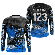 Load image into Gallery viewer, Blue Youth MX Motocross Jersey Custom Racing Motocycle Shirts Men Women Kid UPF30+ DNT42
