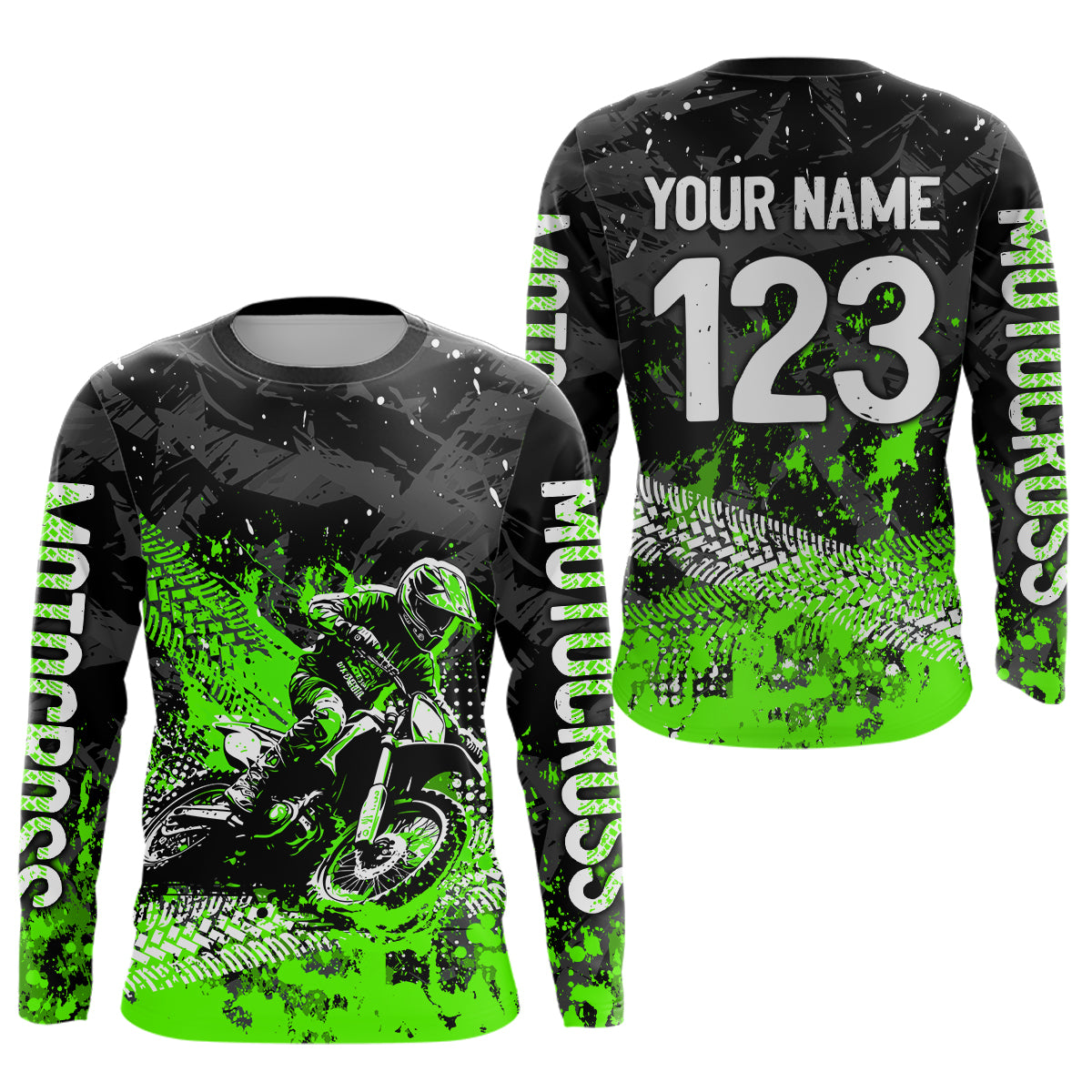 Green Youth MX Motocross Jersey Custom Racing Motocycle Shirts Men Women Kid UPF30+ DNT42