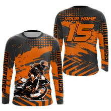 Load image into Gallery viewer, Personalized Orange Motocross Shirts Off-Road Dirt Bike Shirt Kid Men Women UPF30+ DNT16