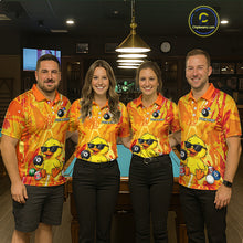Load image into Gallery viewer, Custom Yellow Duck Funny 8 Ball Pool Shirts Billiard Shirt for Women Billiard Team Jersey League NNT174