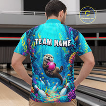 Load image into Gallery viewer, Custom Ocean Funny Otte Bowling Jersey for Men Funny Bowling Team Shirts Bowling Uniform HNT273