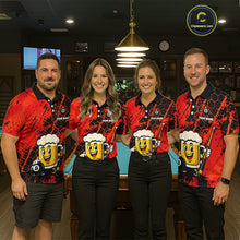 Load image into Gallery viewer, Custom Funny Red Beer 8 Ball Pool Billiard Shirt for Men Polo &amp; 1/4 Zip, Billiard Team Jerseys NNT147
