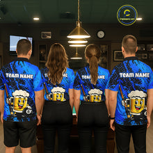 Load image into Gallery viewer, Custom Funny Blue Beer 8 Ball Pool Billiard Shirt for Women Polo &amp; 1/4 Zip, Billiard Team Jerseys NNT147