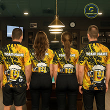 Load image into Gallery viewer, Custom Funny Yellow Beer 8 Ball Pool Billiard Shirt for Women Polo &amp; 1/4 Zip, Billiard Team Jerseys NNT147