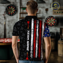 Load image into Gallery viewer, Custom US Flag Dart Shirts For Men Dart Board Shirts Polo &amp; 1/4 Zip Dart Jersey Team NNT125