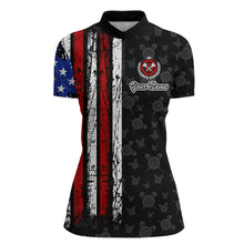 Load image into Gallery viewer, Custom US Flag Dart Shirts For Women Dart Board Shirts Polo &amp; 1/4 Zip Dart Jersey Team NNT125