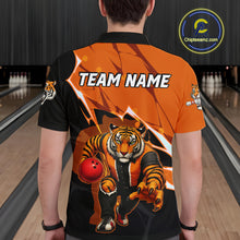 Load image into Gallery viewer, Custom Tiger Bowling Jersey for Men Bowling Uniform Polo &amp; 1/4 Zip Bowling Team Shirts HNT147