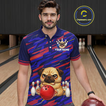 Load image into Gallery viewer, Custom Funny Dog Bowling Jersey for Men Bowling Uniform Polo &amp;1/4 Zip Bowling Team Shirts HNT249