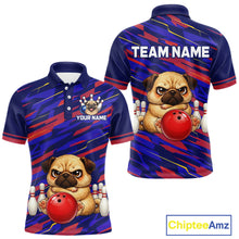 Load image into Gallery viewer, Custom Funny Dog Bowling Jersey for Men Bowling Uniform Polo &amp;1/4 Zip Bowling Team Shirts HNT249