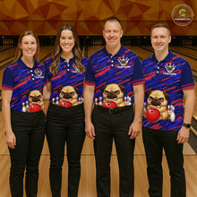 Load image into Gallery viewer, Custom Funny Dog Bowling Jersey for Men Bowling Uniform Polo &amp;1/4 Zip Bowling Team Shirts HNT249