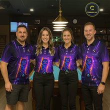 Load image into Gallery viewer, Personalized Funny Neon Cat 8 Ball Pool Women Billiard Polo &amp; 1/4 Zip, Billiard Shirt, Billiard Team Jerseys NNT143