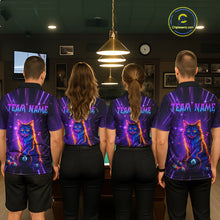Load image into Gallery viewer, Personalized Funny Neon Cat 8 Ball Pool Women Billiard Polo &amp; 1/4 Zip, Billiard Shirt, Billiard Team Jerseys NNT143