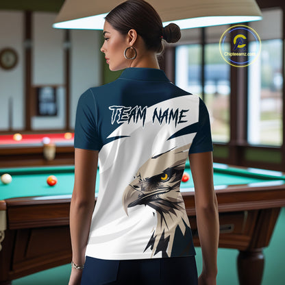 Custom Eagle 8 Ball Billiard Shirts for Women Billiard Tournament Billiard Team Shirts Polo & 1/4 Zip NNT109