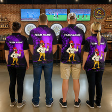 Load image into Gallery viewer, Custom Purple Funny Chicken Darts Shirt for Men Darts Team Jerseys Polo &amp; 1/4 Zip Dart League NNT131