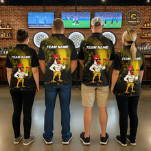 Load image into Gallery viewer, Custom Yellow Funny Chicken Darts Shirt for Women Darts Team Jerseys Polo &amp; 1/4 Zip Dart League NNT131