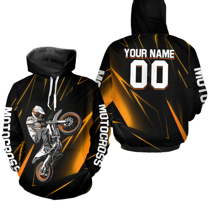 Custom Orange Youth Motocross Jersey Hoodie Kid Men Women Dirt Bike Motorcycle Hoodie HOT36