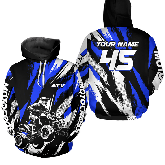 Custom ATV Quad Bike Off Road Hoodie for Men Women ATV Motocross Hoodie for Kid Adult HOT33