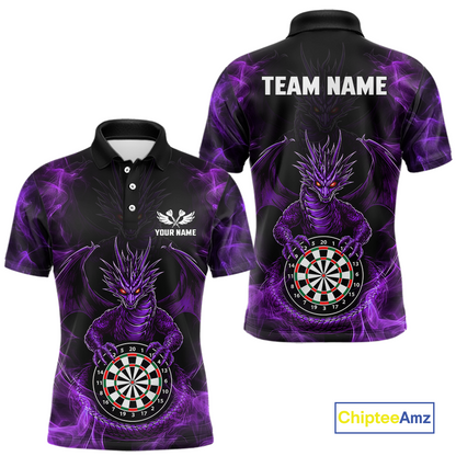Custom Purple Dragon Darts Board Dart Shirts For Women Darts Team Jerseys Polo & 1/4 Zip NNT121