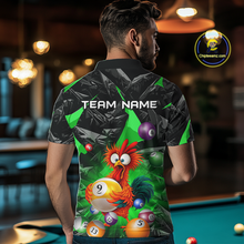 Load image into Gallery viewer, Custom Green Funny Chicken 8 Ball &amp; 9 Ball Billiard Shirt for Men Billiard Team Jerseys NNT190